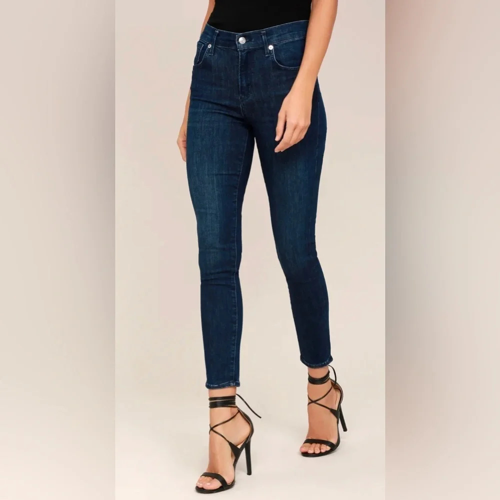 AGOLDE Sophie High Rise Dark Wash Womens Skinny Jeans